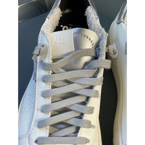 P448 Shoes Womens Size 39 Thea Vegan Apple Sustainability Low Top Leather Italy - Picture 5 of 11